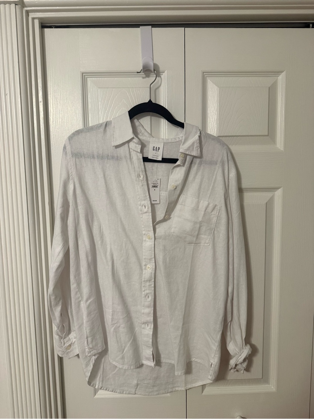 GAP Women's White Button-Down Shirt